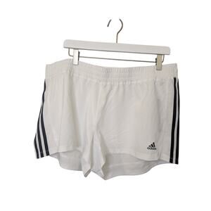 Adidas Pacers 3 Stripes Woven Athletic Shorts Women Size XL Black White New